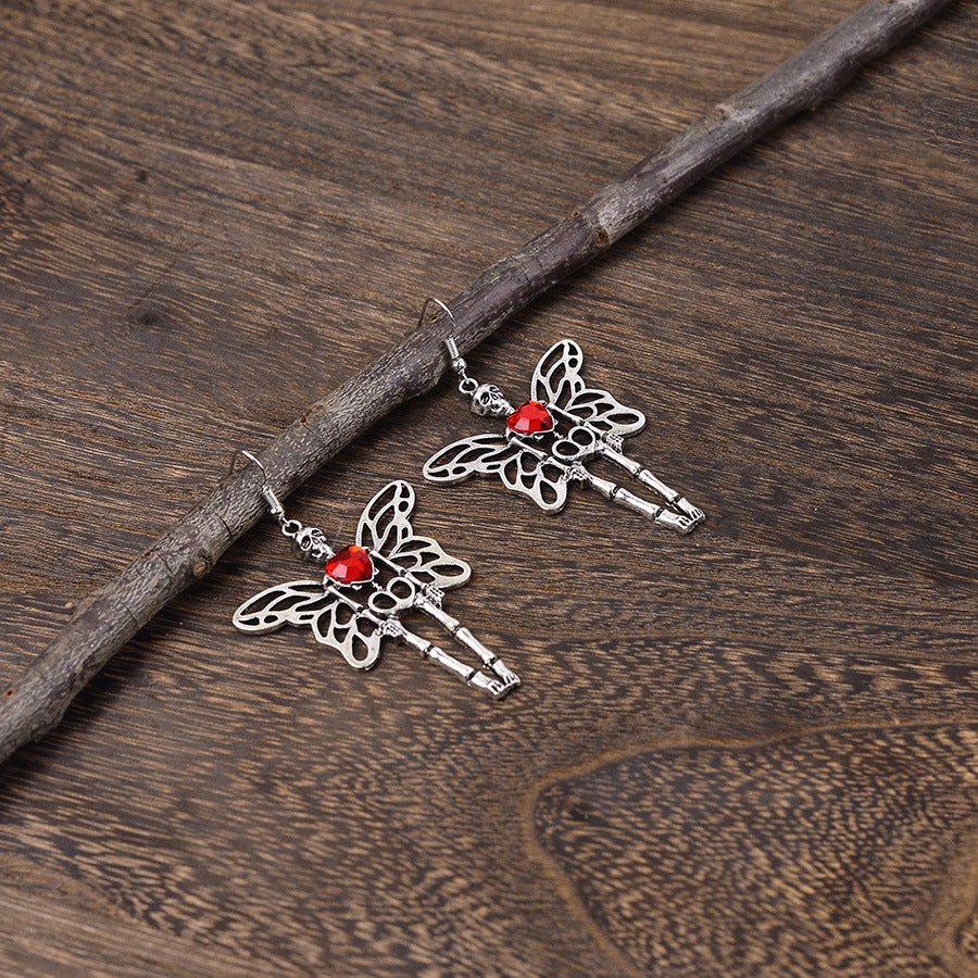 Wholesale Skull Wings Ruby Pendant